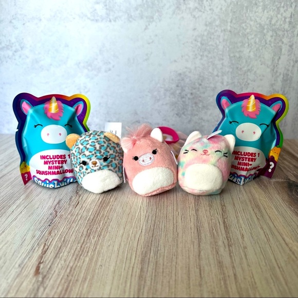 Blind Bag Squishville Mini Squishmallows! Unicorn Cat, Blue Leopard, Pegasus! - Picture 1 of 8